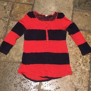 J crew cotton striped causal top